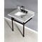 Kingston Brass 30X22 Marble Vanity Top W/ Brass Feet Combo, Marble/ Bronze KVPB3030MBSQ5 - alternate 2